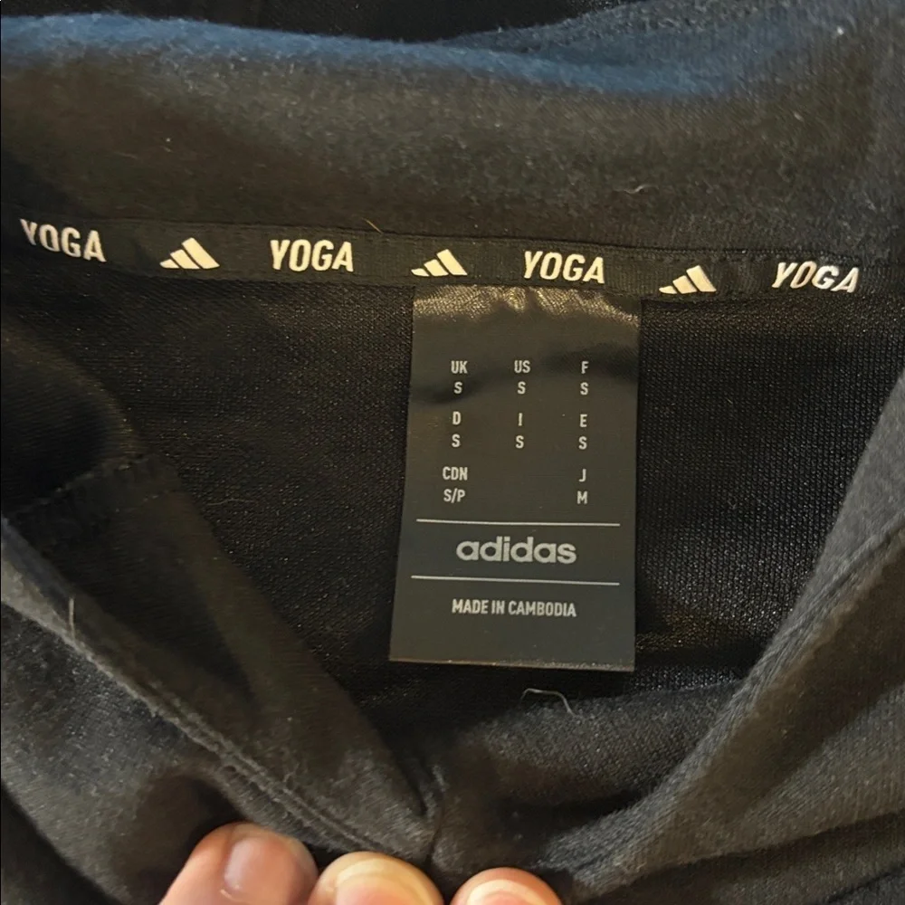 Adidas Black Yoga hoodie size small